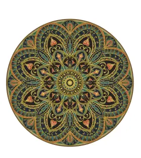 777647270737 KNSBK Round Yoga Mat Exercise Ultra Com