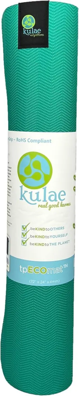 764606870855 KULAE Ecomat Yoga Mat Eco Reversible Aqua #2