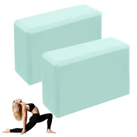YJZ00X LEIKEFITNESS Yoga Blocks Pack High Density Eva Foam