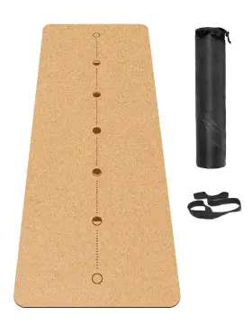 717308589273 LERYG Cork Yoga Mat Material Front Tpe Bottom