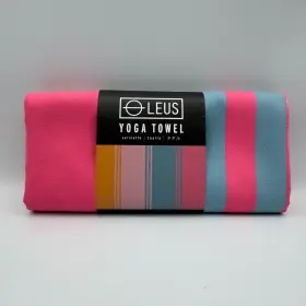 850014629816 LEUS Yoga Eco Towel Zuma Microfiber Pink Stripe