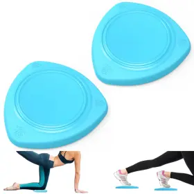 Lezer 798118212131 2 In 1 Yoga Knee Pad Slider Core Gliding Disc Extra Thick Mat C