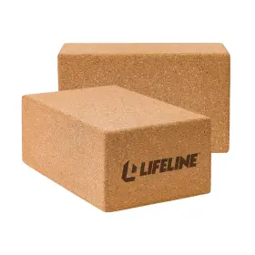 LLCYBW2PK LIFELINE Fitness Cork Yoga Block Pack Sustainable