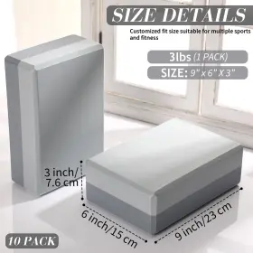 IAN-LILIFUL-4263 LILIFUL Yoga Blocks Eva Foam Exercise Brick #2