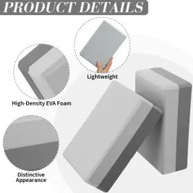 IAN-LILIFUL-4263 LILIFUL Yoga Blocks Eva Foam Exercise Brick #3