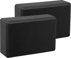 EX-YB2S-BLK YOGA Blocks Pack Gym Exercise Workout Fitness