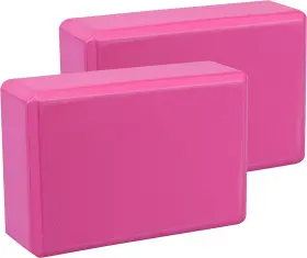 EX-YB2S-PNK YOGA Blocks Pack Gym Exercise Workout Fitness