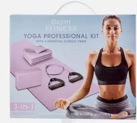 680079998448 LOMI Fitness Yoga Set Slip Mat Block Resistance