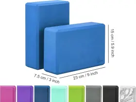 EX-YB2S-BLU YOGA Blocks Pack Gym Exercise Workout Fitness #2