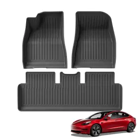 24M3-Z LUCKEASY Floor Mats Tesla Highland Weather Tpe