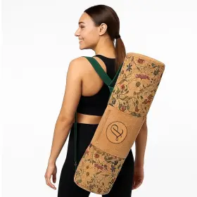 LP105 LUMBERJACK PLAID Cork Yoga Mat Bag Up