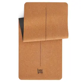860008893833 LUNA YENA Cork Yoga Mat Eco Slip Natural