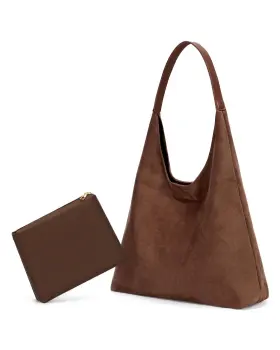753937920513 LUSHANDY Suede Purse Tote Bag Hobo Women Sl
