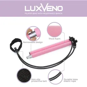 788362811228 LUXVENO Pilates Bar Resistance Bands Gym Kit #2