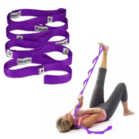 SSYS01 LXLOVESM Stretching Strap Elastic Yoga Stretch Letters