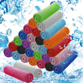Lydtick Ck22 30pack Cooling Towels For Neck And Face 40 Inch X12 Multicolor