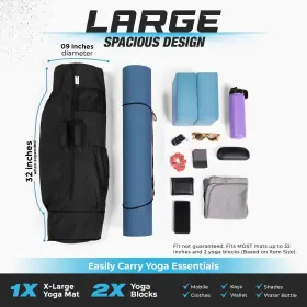 860010227213 MAGNILAY Expandable Yoga Bag Mat Blocks Women #2