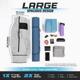 860010227220 MAGNILAY Expandable Yoga Mat Bags Women Men Car #2