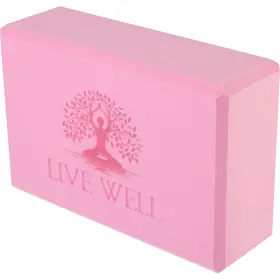 860009826137 MHW LIVE WELL Pink Yoga Block Eva Foam Brick