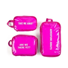 M32097 MIAMICA Malibu Babe Cubes Travel Organizing Set Pink