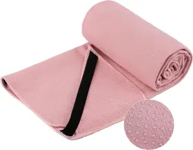 YM-YG2472-PNK MICROFI Microfiber Yoga Towel Mat Slip Pink