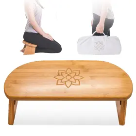 795976269833 MINDFUL MODERN Folding Meditation Bench Kneeling