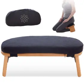 MM-BB2-BLK MINDFUL MODERN Folding Meditation Bench Kneeling