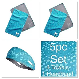 110242 MISSION Vaporactive Yoga Towels Headband Set Breathe