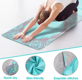 840034677324 MOKO Yoga Towel Slip Mat Blanket Multicolor #2