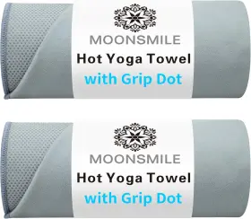 313085177186 MOONSMILE Pack Yoga Mat Towels Grip Dot