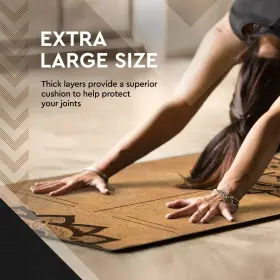 195893563500 MOTIVATED MINDSET Eco Cork Yoga Mat Design #3