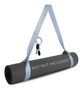 MRT-YMS-3BLUE MRZZATA Yoga Mat Strap Carabiner Clip Carrier