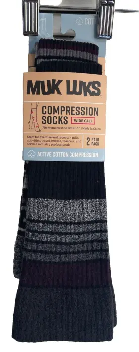 033977597280 MUK LUKS Calf Knee High Compression Socks