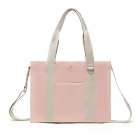 BB014 MUMS MEMORY Canvas Tote Bag Women Pockets Pink