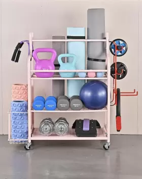 313115345370 MYTHINGLOGIC Yoga Mat Storage Rack Gym Organizer #2