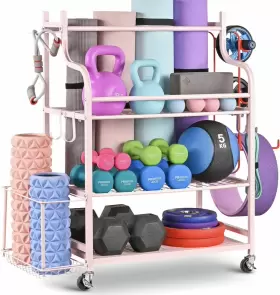 313115345370 MYTHINGLOGIC Yoga Mat Storage Rack Gym Organizer