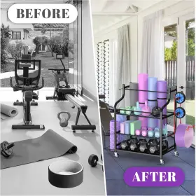 M721 MYTHINGLOGIC Yoga Mat Storage Gym Rack Dumbbells Foam #3 M721 MYTHINGLOGIC Yoga Mat Storage Gym Rack Dumbbells Foam #3