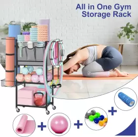 744110668070 NANANARDOSO Gym Storage Rack Yoga Mat Organizer #2