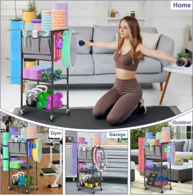 744110668070 NANANARDOSO Gym Storage Rack Yoga Mat Organizer #3