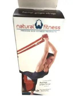 816142012074 NATURAL FITNESS Eco Hemp Yoga Strap Box #2