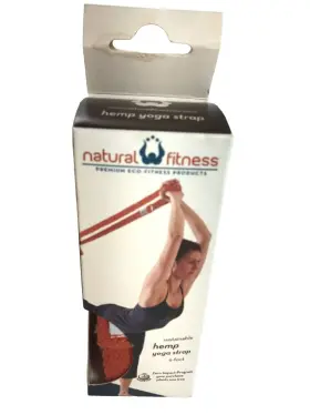 816142012074 NATURAL FITNESS Eco Hemp Yoga Strap Box