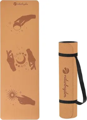707091923361 NDWLNYDM Cork Yoga Mat Sports Natural Tpe Anti