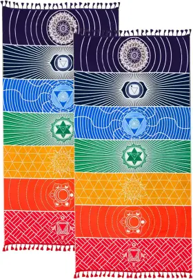 726084128439 NEASYTH Chakra Meditation Mat Yoga Rug Beach