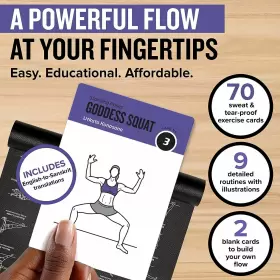 853583007467 NEWME FITNESS Yoga Pose Workout Cards Deck Women #2