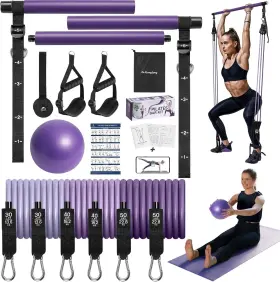 ASEF021 BAR Pilates Resistance Bands Workouts Kit