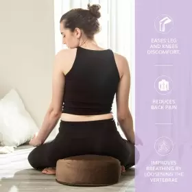 B0887PJXCQ NOLAVEA Zafu Meditation Yoga Cushion Buckwheat Bag #3