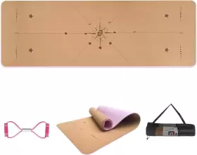 689998756436 NUNET Numat Cork Yoga Mat Sweatproof Nonslip Eco