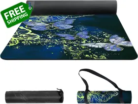 313049787727 NUVETI Yoga Mat Print Tpe Slip Fitness Exercise #2