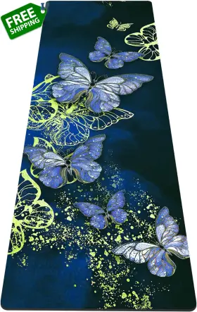 313049787727 NUVETI Yoga Mat Print Tpe Slip Fitness Exercise