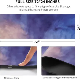 770807456293 NUVETI Yoga Mat Print Tpe Slip Fitness Exercise #3